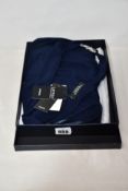 A women's as new Ralph Lauren Jersey One-Shoulder Gown in navy (Size 6).