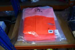 Three as new Elka 179801 Fishing Xtreme PVC waterproof jackets in fluorescent orange (XS).