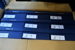 Nine pairs of women's boxed as new Caprice Country Chelsea Boots in taupe suede (Various sizes).