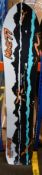 An as new Burton x Mine77 JBC Cruise Skeleton Key Snowboard (Size 154).