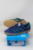 A pair of Adidas Topanga End 'Three Bridges' in dark blue and gum (UK 10, some minor markings on