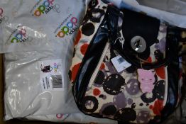 Eight assorted Yippy Dada baby changing bags.