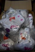 Eighteen White Poncho Towelling Hooded Kids Towels in two designs of Bear and Unicorn