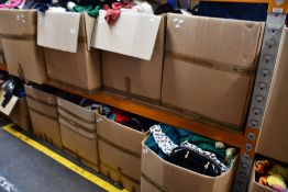 Eight boxes of assorted pre-owned clothing and related items.