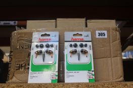 A quantity of Hama in-ear headphones (ME-299) (Approximately 65 items).