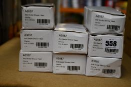 Eight as new Nuie Anti-Vandal Shower Heads in Chrome, REF: A3557.