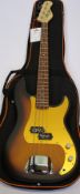 An as new Tribe Spike 4 Tobacco Sunburst Bass Guitar (Matte finish).