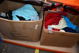 A quantity of pre-owned retro style clothing to include Polo Ralph Lauren, Levi's and Adidas (