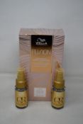 Six Wella Fusion shampoo and conditioner, 200ml boxed sets and five boxes of six Wella CR luminous