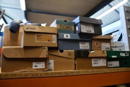 Ten pairs of assorted as new shoes, trainers and related to Include Salomon, Geox, Stonefly,