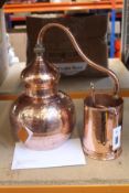 An Al-Ambiq Copper Alembic Still.