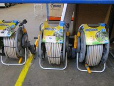 Three Hozelock HOZ2434 2434 Assembled Reel + 30 Metre Hose (Viewing recommended).