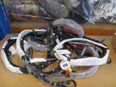 Three Waldhausen Rubu X Line Snaffle Bridles (Black Cob).