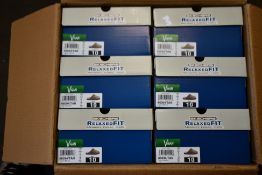 Six pairs of Skechers relaxed fit slip on slippers (Size 10).