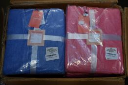 Eighteen women's as new Tom Franks Terry Zip Through Robes in lilac and pink (Various sizes).