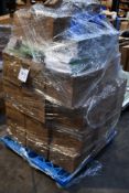 A pallet of assorted as new miscellaneous items to include Mail Lite packing bags, Apple TV mounts