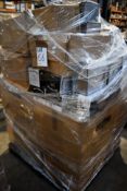 A pallet of assorted as new miscellaneous items to include skull syringe mugs, polishing sander,