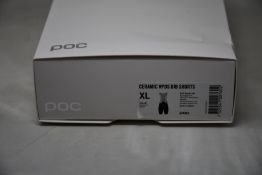 A pair of boxed as new POC Ceramic VPDS Bib Shorts - Uranium Black (XL).
