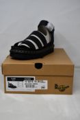 A pair of women's boxed as new Dr. Martens Blair Sandals in black (UK 6).