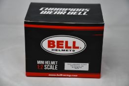 A Bell Helmets 1/2 Scale Lando Norris Quadrant Team 2020 Mini Line.