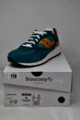 Two pairs of boxed as new Saucony Shadow 6000 Sneakers - Green/Orange (UK M 10, W 10.5).