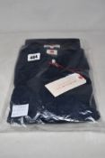 A Hawksmill denim full zip navy overshirt (Size M).