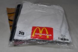 Two as new Cactus Jack x McDonalds T-Shirts to include 1x Sesame T-Shirt in White (Size Medium)