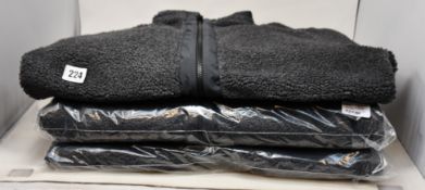 Three as new Folk Signal Fleece in Slate Melange (Size: 4).