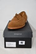 A pair of boxed as new Myrqvist Faro Chestnut Suede Loafers (UK 8.5, some minor damage to box).