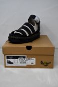 A pair of women's boxed as new Dr. Martens Blair Sandals in black (UK 6).