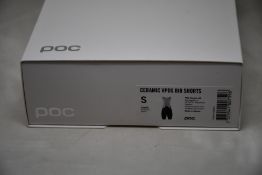 A pair of boxed as new POC Ceramic VPDS Bib Shorts - Uranium Black (S).