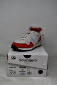Two pairs of boxed as new Saucony Shadow 5000 Sneakers - White/Red (UK 6).