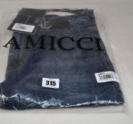 A pair of as new Amicci Nico Blue Jeans (Size 32R).