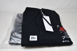 Two men's as new Soulland André Saraiva Eugene Hoodies in black (M).