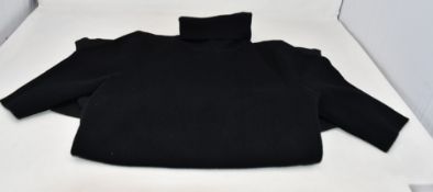 An as new Theory Knit Combo Utility Wool Dress in Black (Size S).