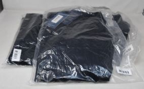 Seven women's as new ELT Micro Sport Pro Silicone Equine Breeches in Night Blue and Black (Sizes