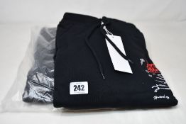 Two men's as new Soulland André Saraiva Eugene Hoodies in black (S).