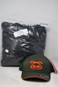 Six items of Nasty Pig Clothing to include dark grey Teddy Sweatpants (Size S), dark grey Teddy