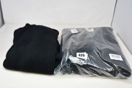 Two chunky Banned knit black jumpers (S and XL).