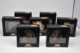 Twelve as new JCB Adjustable Leather Belts in Black (One Size).