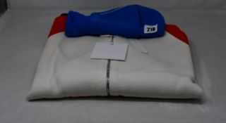 An as new Sunnei Maglia Unita Zipped Hoodie (L, 0117 White).