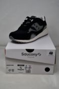 Two pairs of boxed as new Saucony Shadow 6000 Sneakers - Black (M UK9, W UK 9.5).