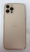 SOLD FOR PARTS: A pre-owned Apple iPhone 12 Pro (Global/A2407) 128GB in Gold (iCloud account clear.