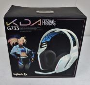 A boxed as new Logitech G733 Lightspeed Wireless RGB Gaming Headset in White (Box sealed) (EAN: 0978