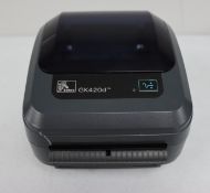 A pre-owned Zebra GK420d USB/Serial/Parallel 203dpi Thermal Label Printer (Power supply included) (P