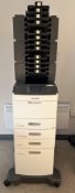 COLLECTION ONLY: A pre-owned Lexmark M5170 A4 Mono Laser Printer with four extra paper feed trays an