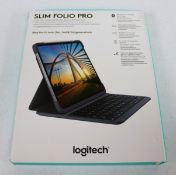 A boxed as new Logitech Slim Folio Pro for iPad Pro 11-inch (1st, 2nd, 3rd and 4th gen) in Graphite