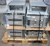 COLLECTION ONLY: Four pre-owned HP Storageworks DCX4S-002 Backbone SAN Switches (Taken from a workin