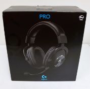 A boxed as new Logitech G PRO X Wired Gaming Headset in Black (Grade A+. Box sealed) (EAN: 509920608