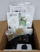 An as new Chauvet Hurricane 1302 Fogger Smoke Machine (Box opened, damaged box).